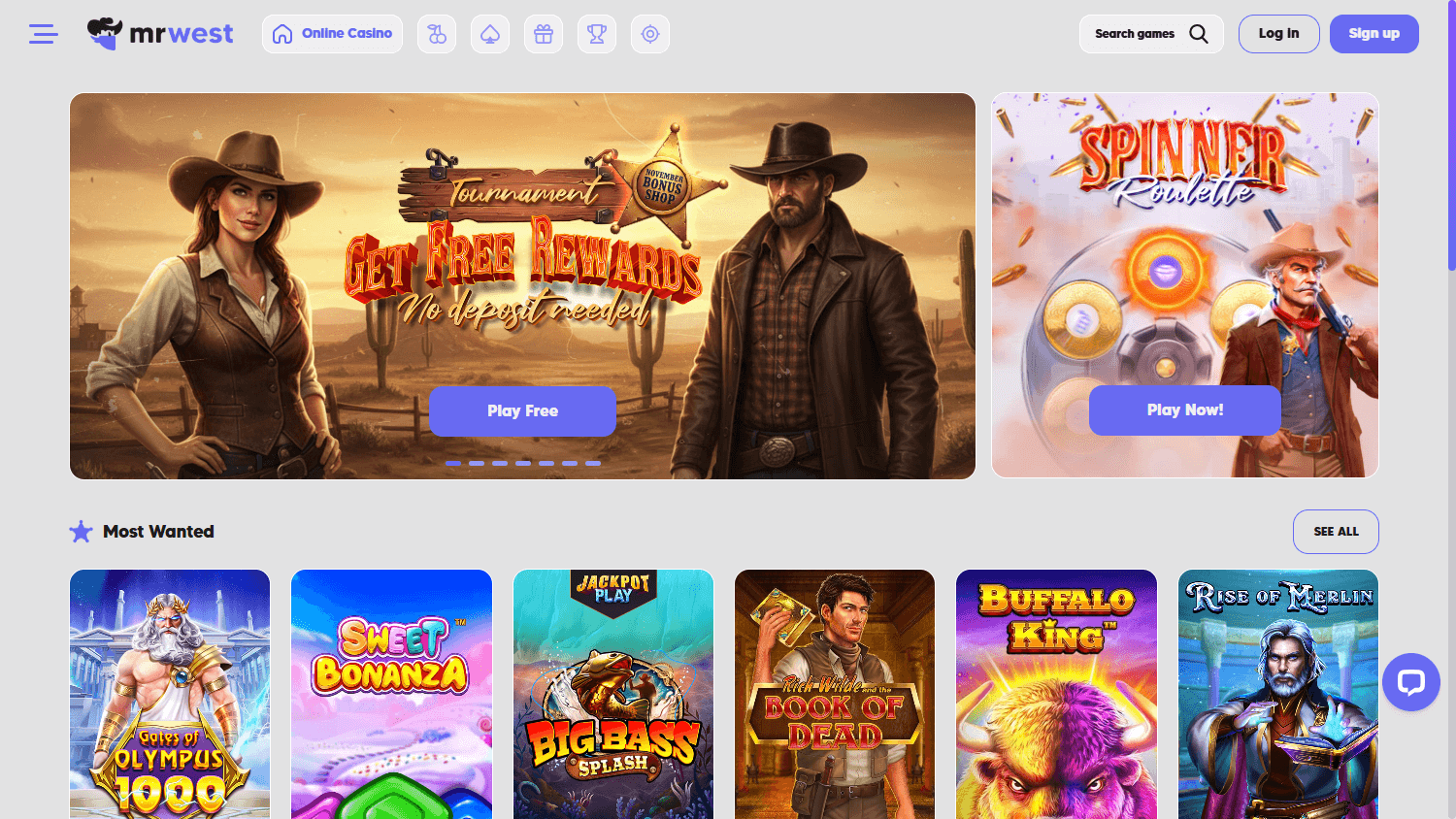 MrWest Casino Desktop screenshot